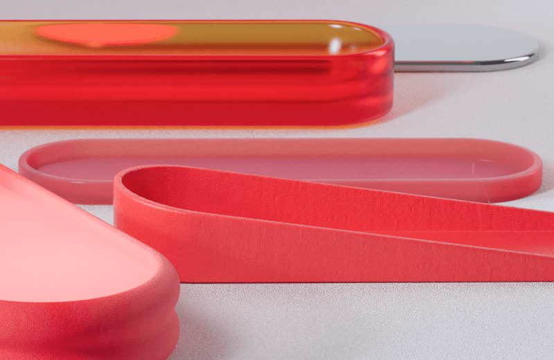 The general concept of 3D graphics — the idea of interaction between objects — reflects the connection between different products and services within MTS, accentuating their ecosystem nature. Plastic forms flow into one another, touch each other, and take recognisable or abstract shapes.